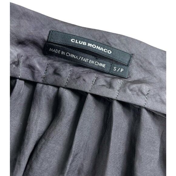Club Monaco Dark Gray Blouse Sz S Sleeveless Top Pleated Designer - Picture 3 of 5